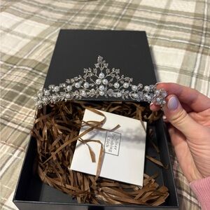Silver Pearl and Crystal Bridal Tiara